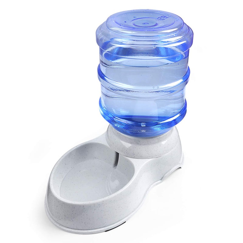 TENINYU Pet Water Dispenser Station - 1 Gal Replenish Pet Waterer for Dog Cat Animal Automatic Gravity Water Drinking Fountain Bottle Bowl Dish Stand - Image 1